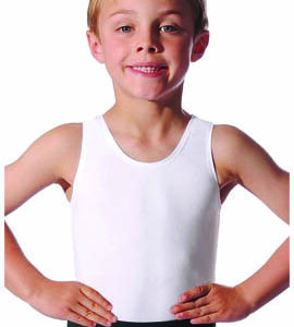 AIM Boys White Vest Leotard