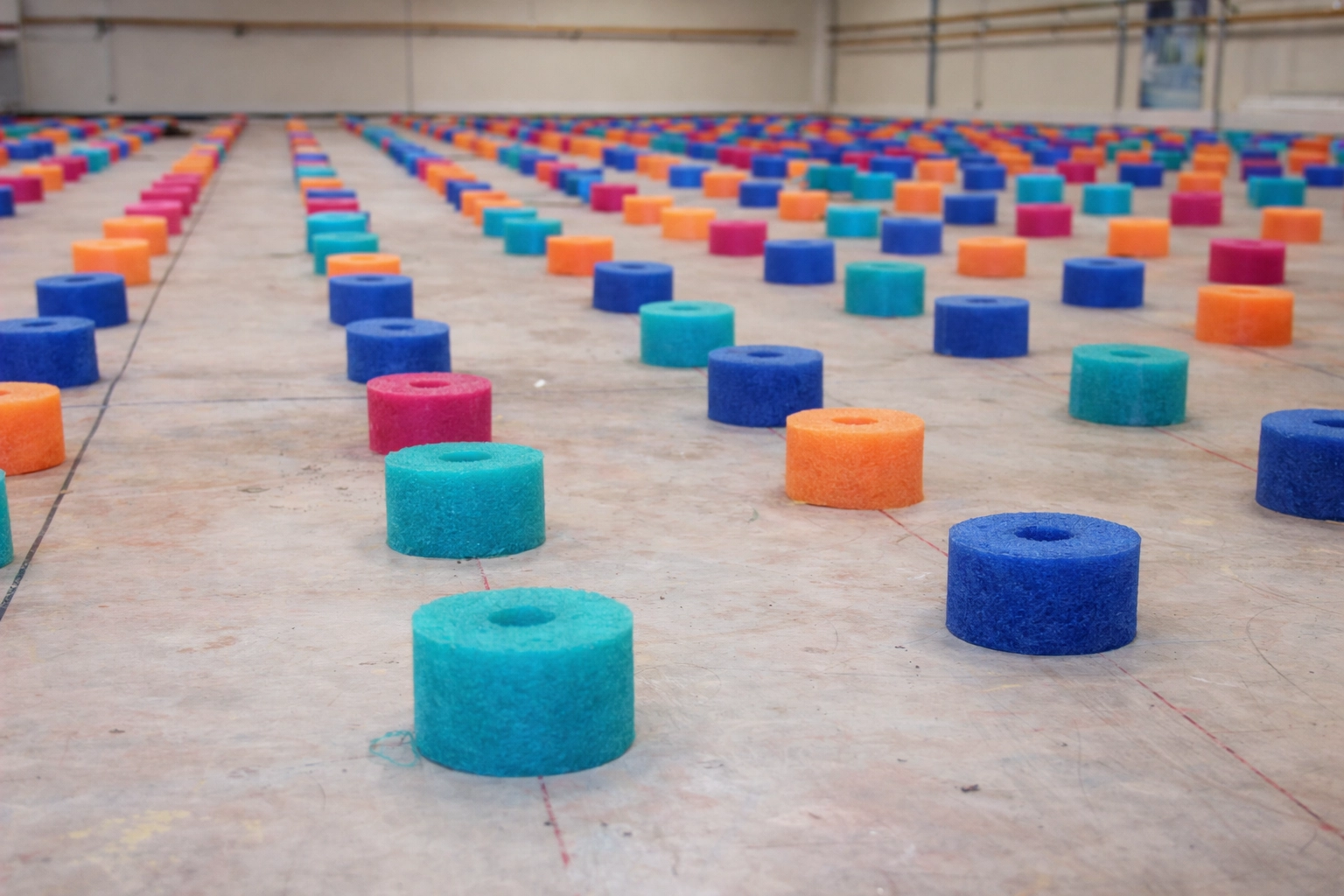 Pool noodle dance floor