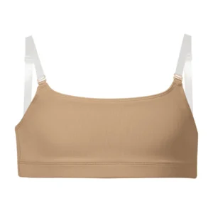 Bloch Girls Leia Crop Bra Top, colour Tan