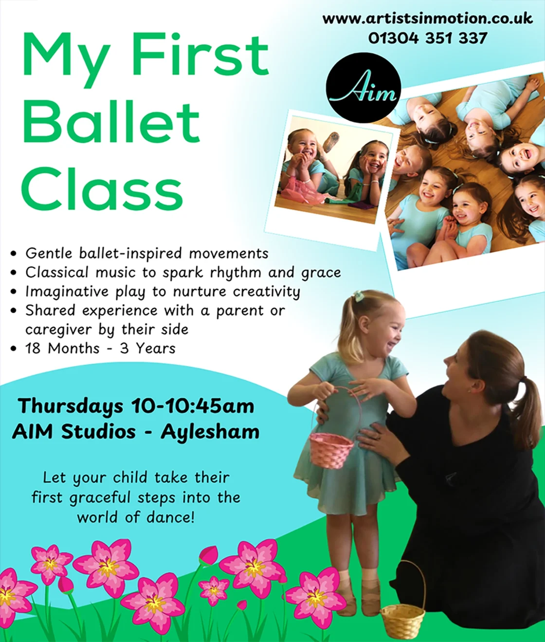 My First Ballet Class AIM Studios in Aylesham near Canterbury